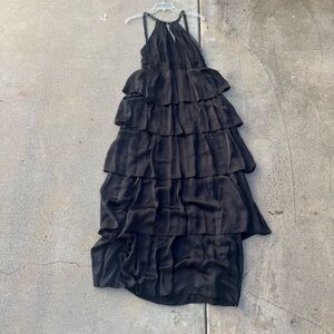 long black dress bcbg JLUXLABEL | White/Black Mirage Reversible Mini Dress